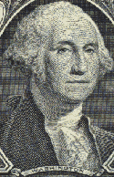 George Washington, 
first President of the 
United States of America